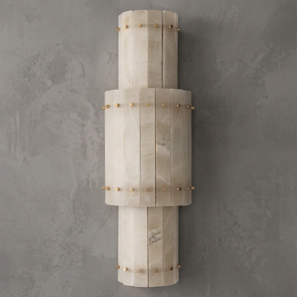 Alaric Alabaster Column Wall Sconce | wildoxy