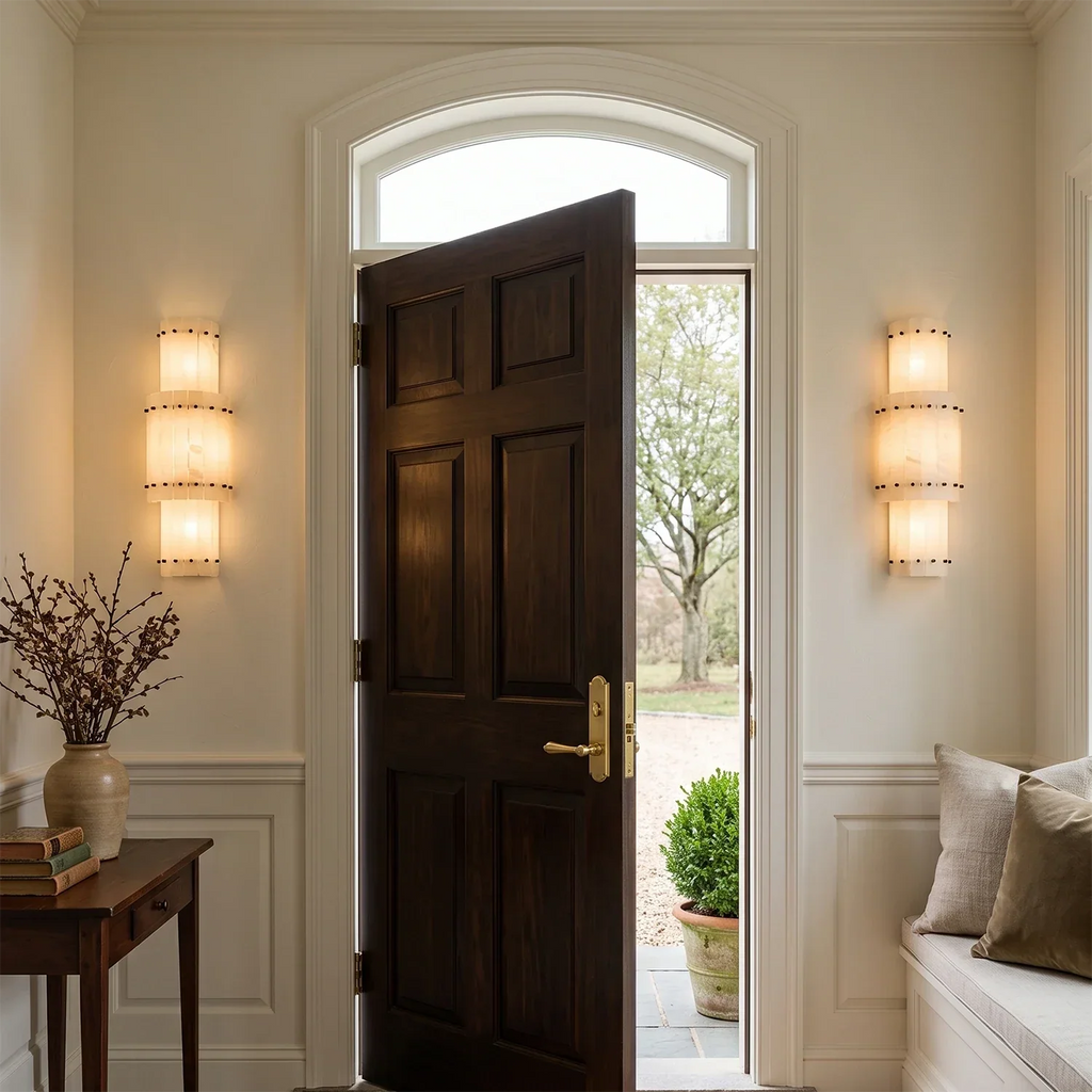 Alaric Alabaster Column Wall Sconce | wildoxy
