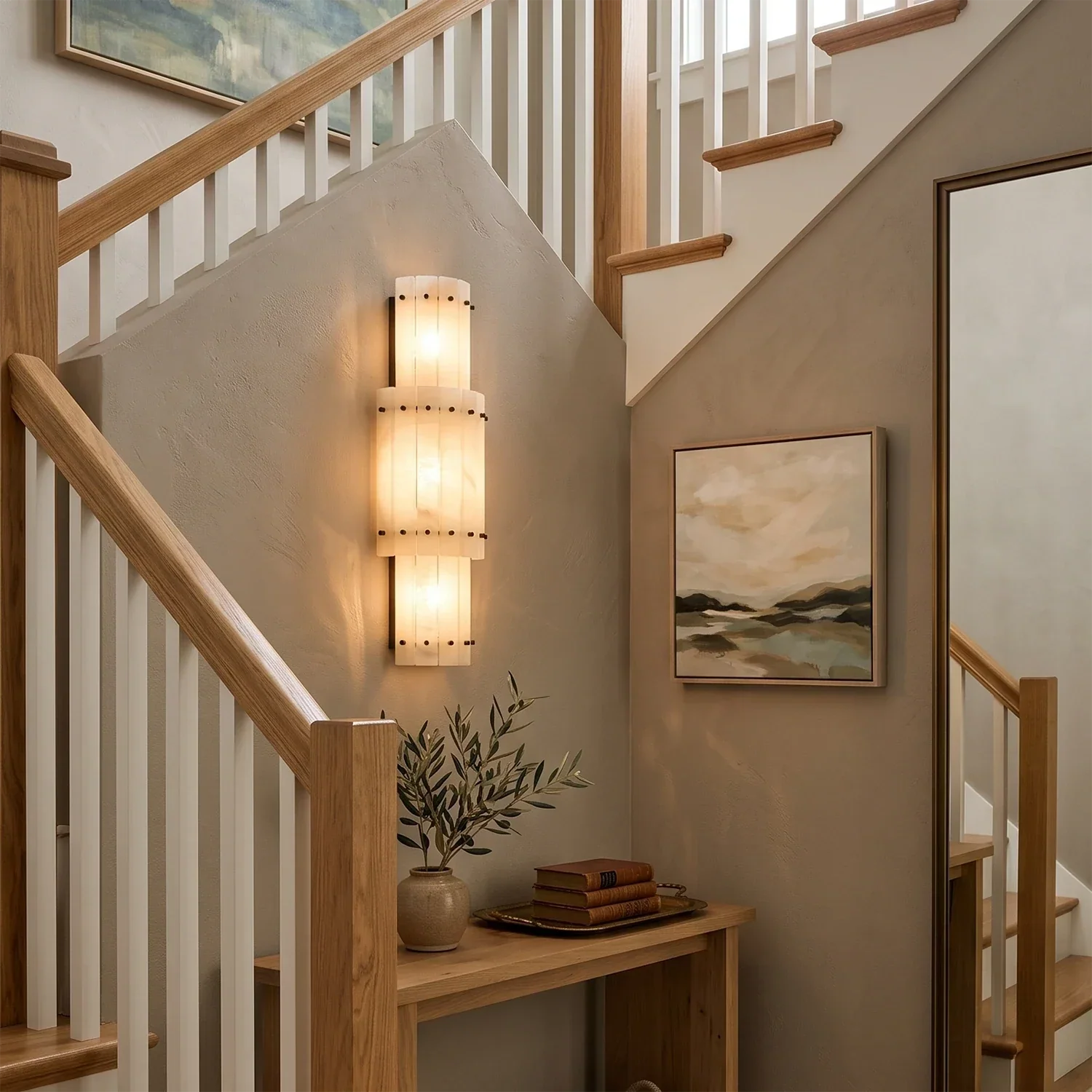 Alaric Alabaster Column Wall Sconce | wildoxy