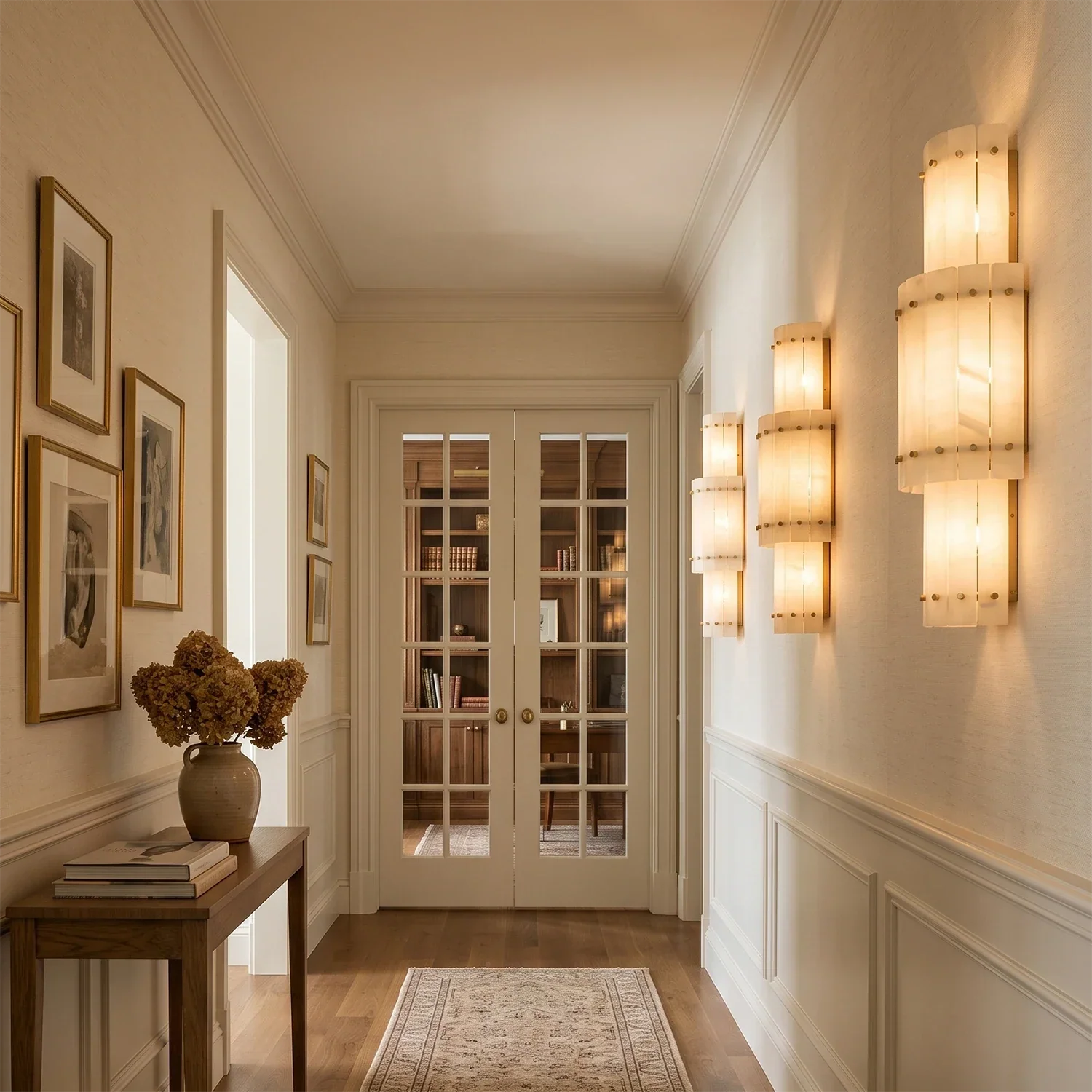 Alaric Alabaster Column Wall Sconce | wildoxy