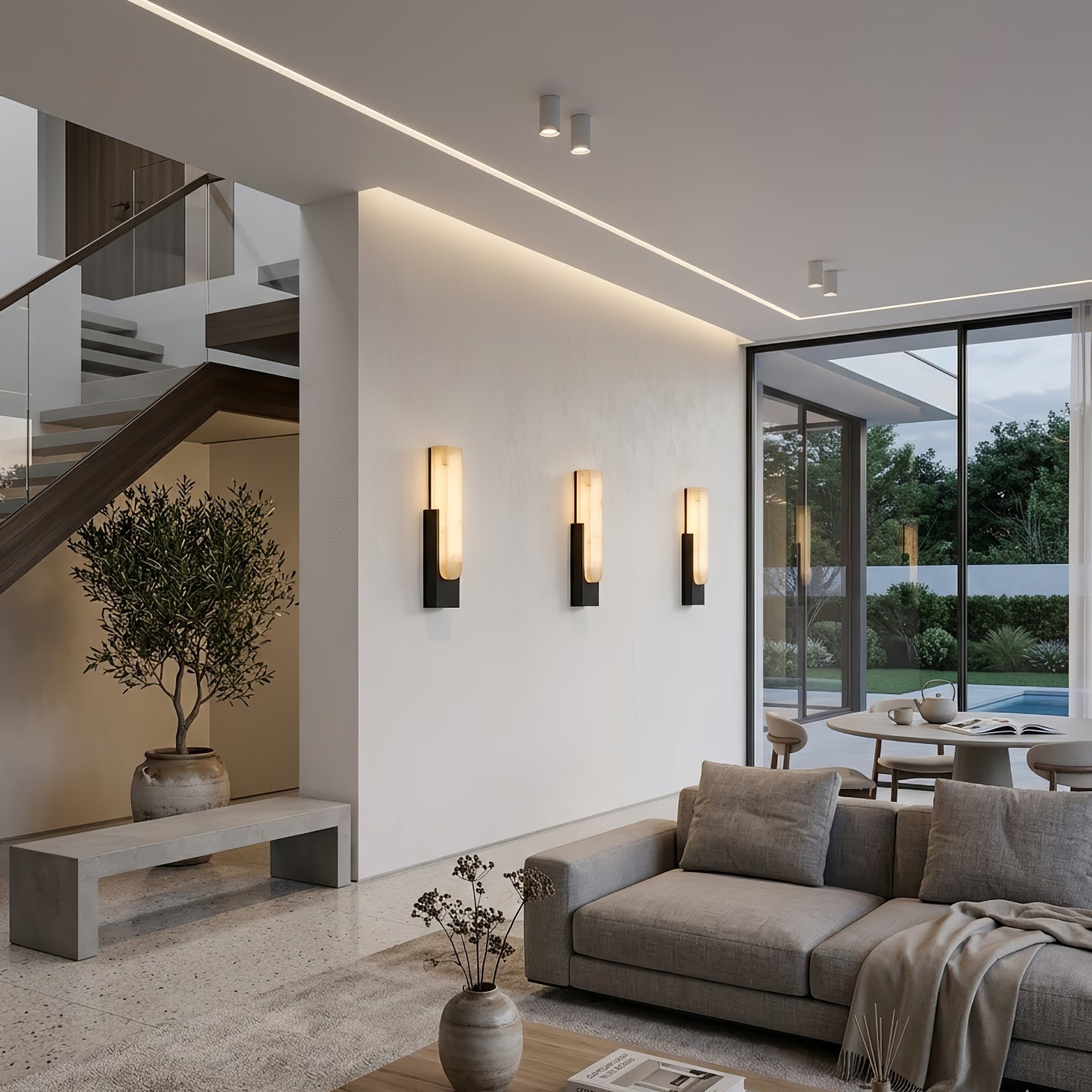 Alberta Brass Marble Wall Light | wildoxy