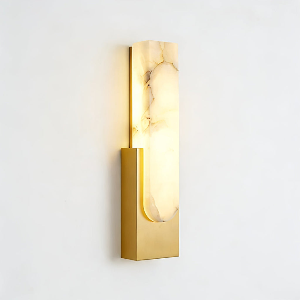 Alberta Brass Marble Wall Light | wildoxy