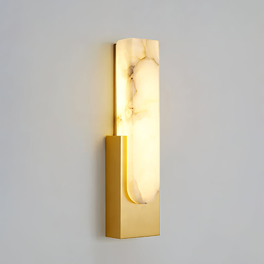 Alberta Brass Marble Wall Light | wildoxy