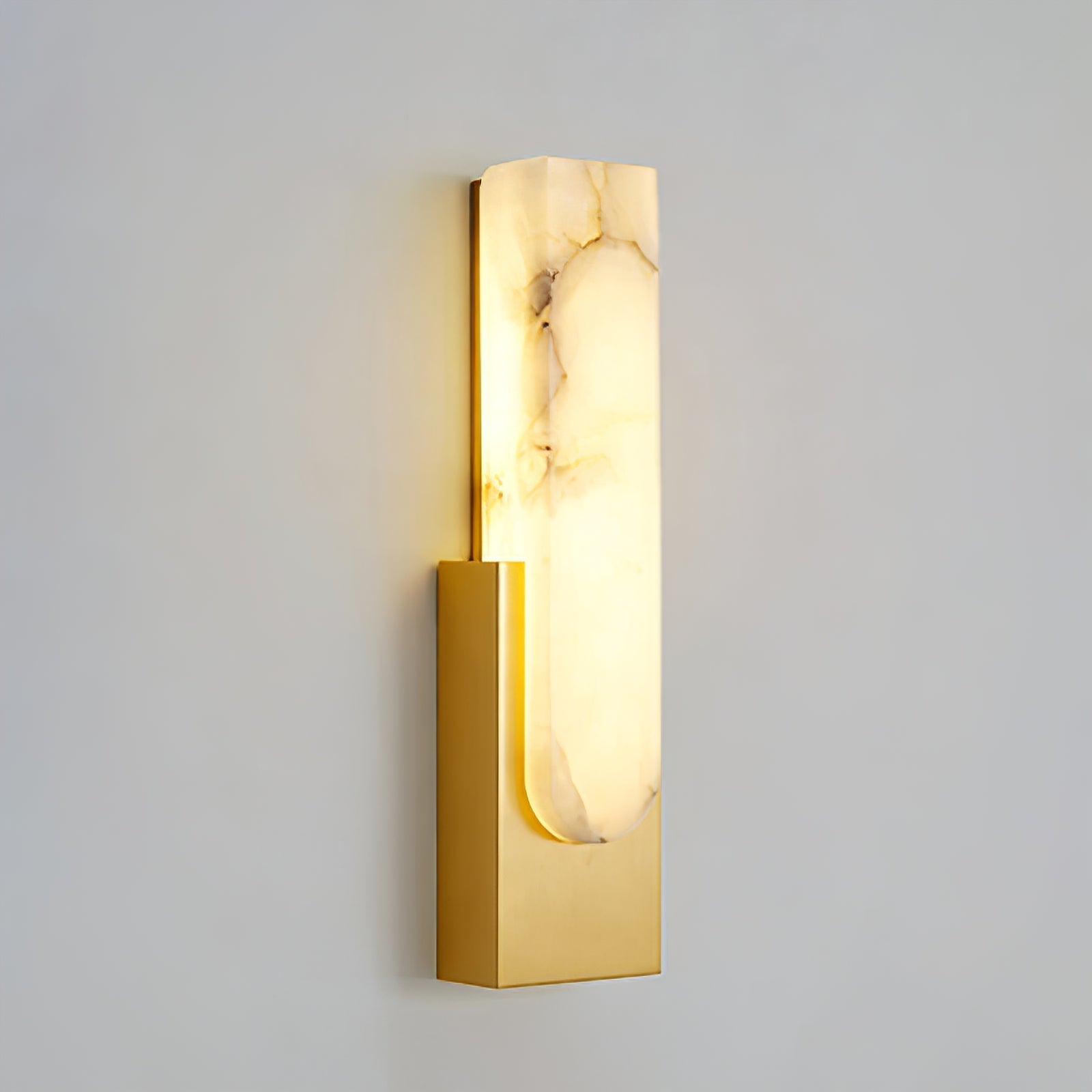 Alberta Brass Marble Wall Light | wildoxy