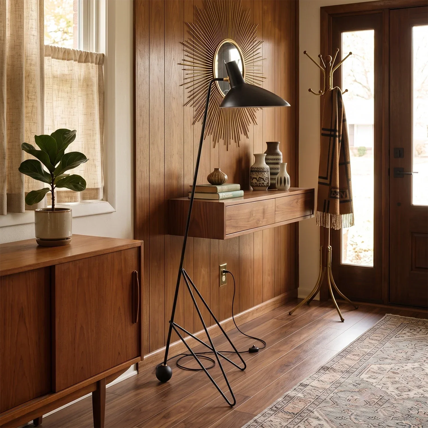 Aldric Mid-Century Tripod Floor Lamp | wildoxy