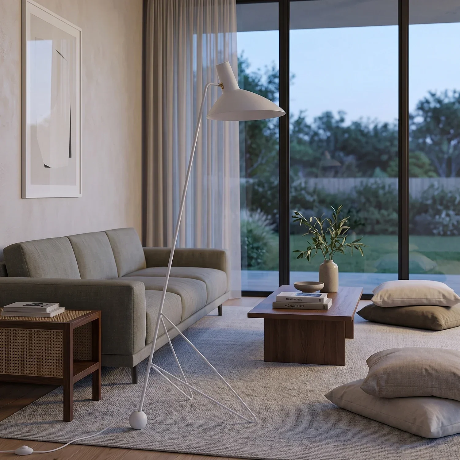 Aldric Mid-Century Tripod Floor Lamp | wildoxy