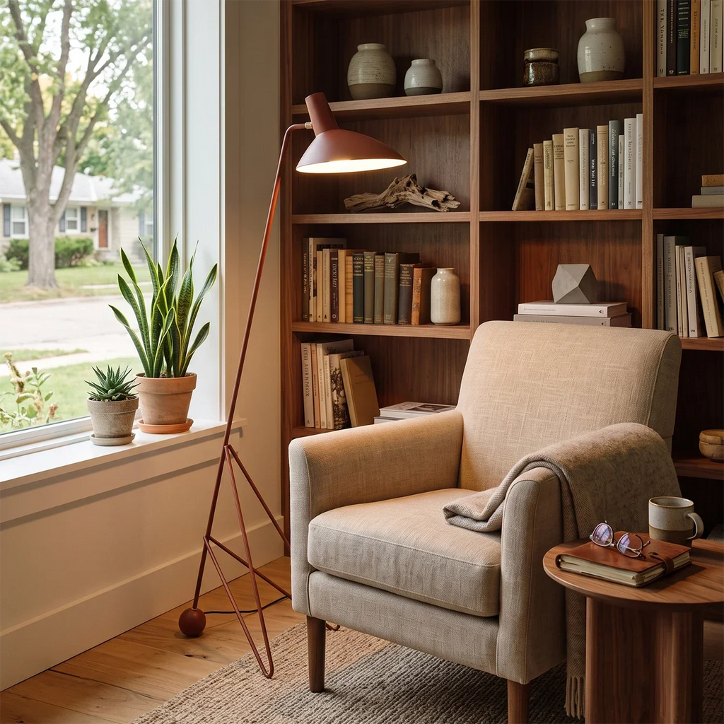 Aldric Mid-Century Tripod Floor Lamp | wildoxy