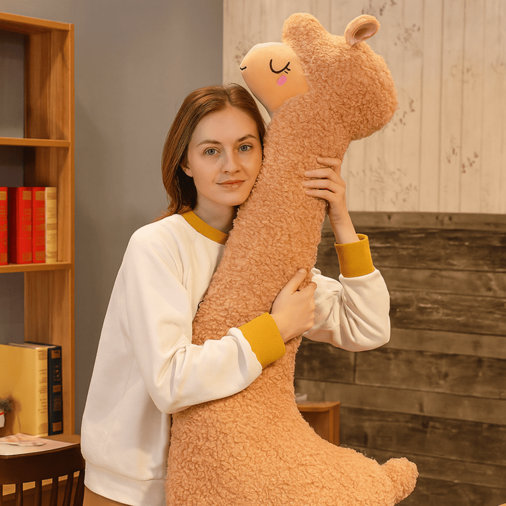 AlpaCaress 130 cm große Plüsch-Alpakap figur