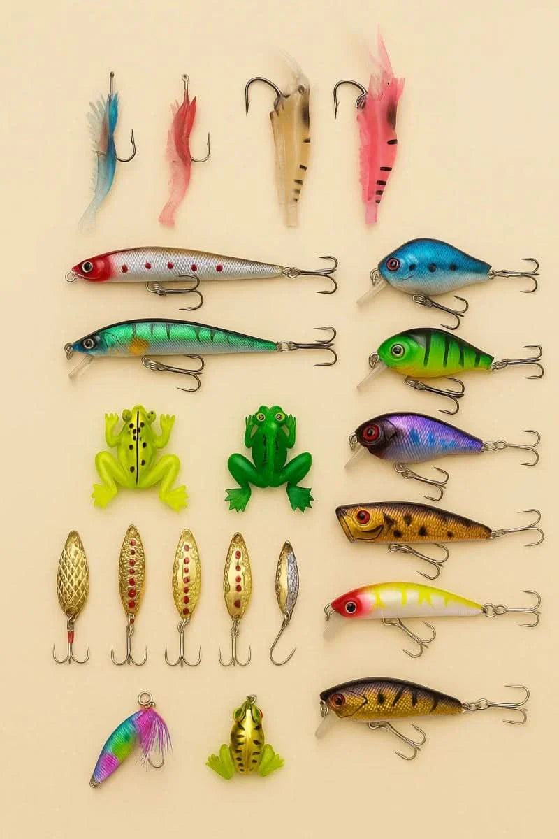 ANGLERVENT adventskalender for fiskeutstyr — 24 dager med assorterte rom for sluker og kroker