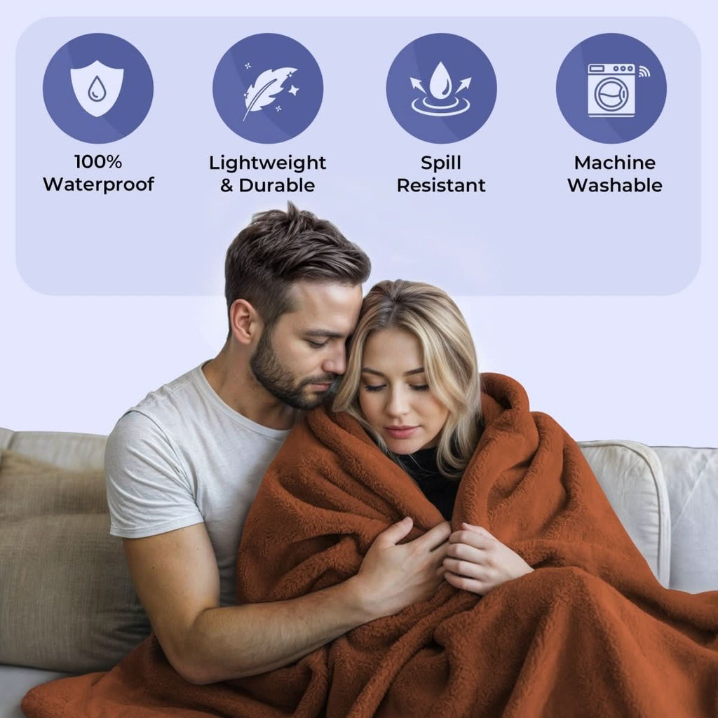 AquaShield Manta protectora impermeable - Suave al tacto y resistente a derrames