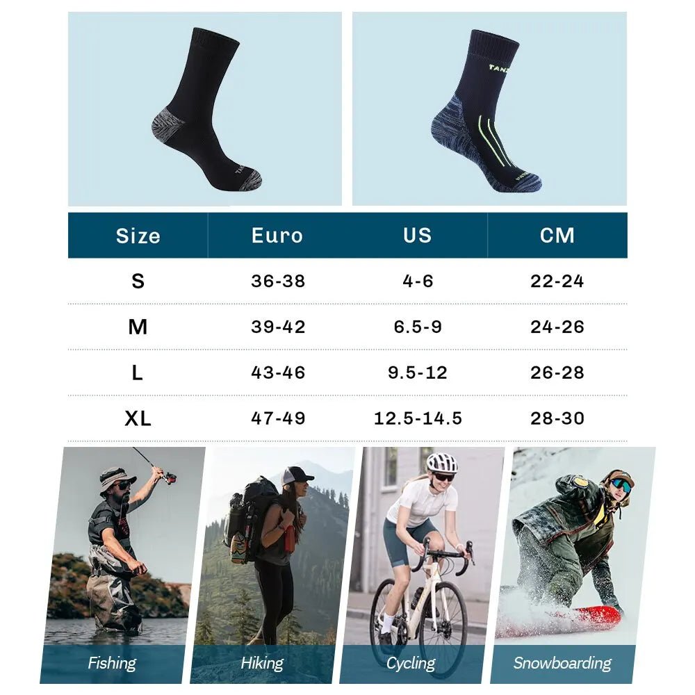 AQUATHERM PRO Calcetines impermeables para todo tipo de clima - Aislamiento térmico de tres capas, diseño transpirable