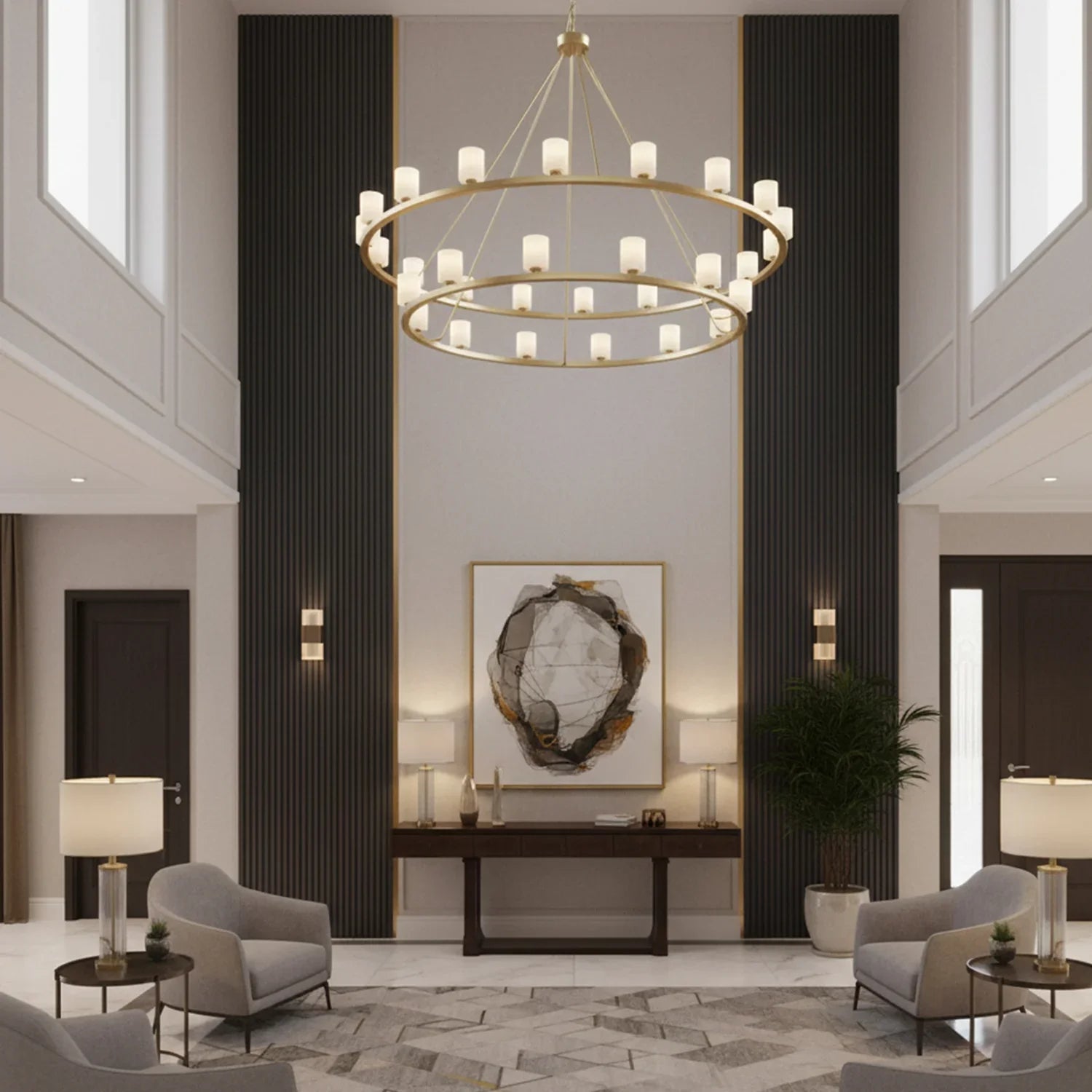 Aragon Light Alabaster Chandelier | wildoxy