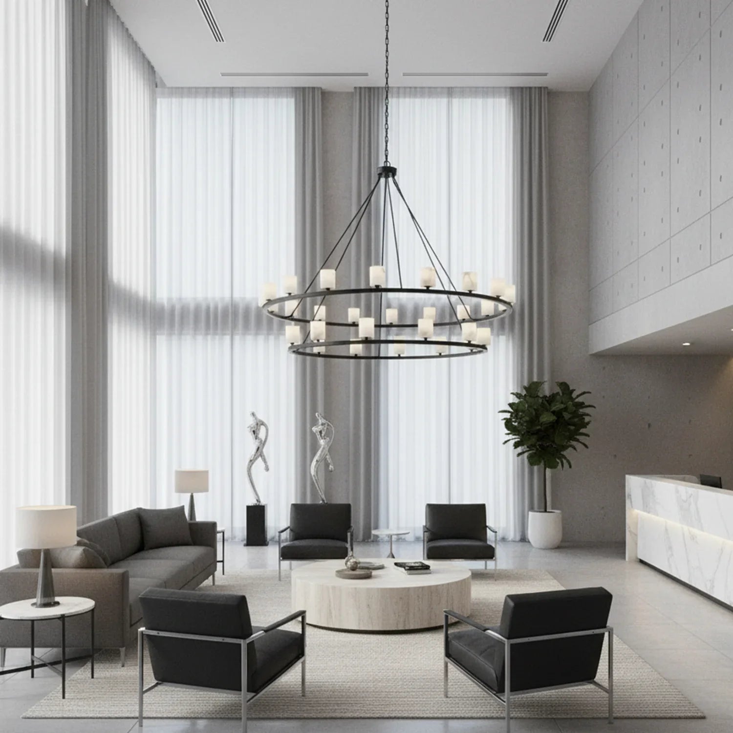 Aragon Light Alabaster Chandelier | wildoxy