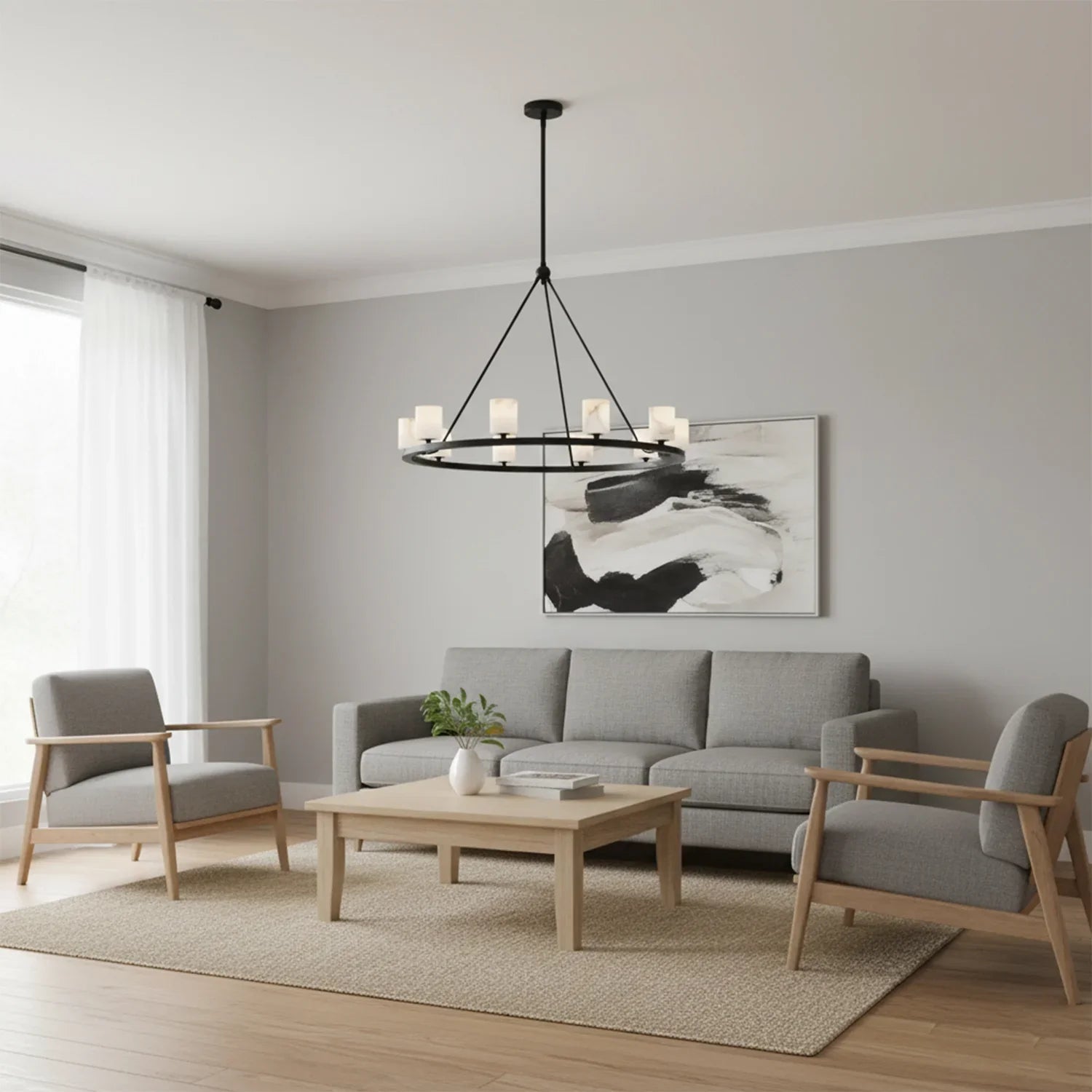 Aragon Light Alabaster Chandelier | wildoxy