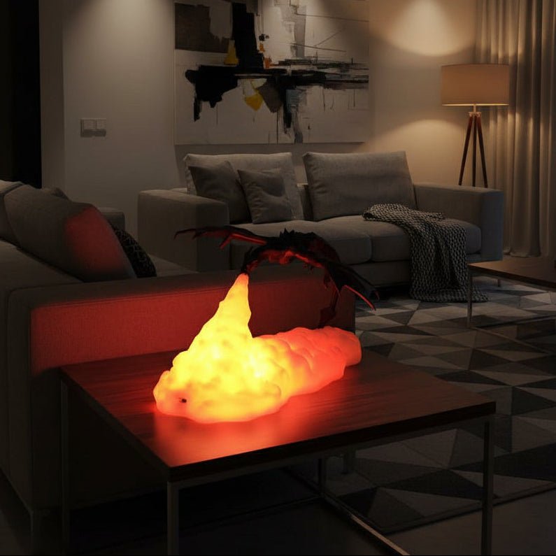 Arcanex Lámpara LED con forma de dragón - Luz de acento multicolor