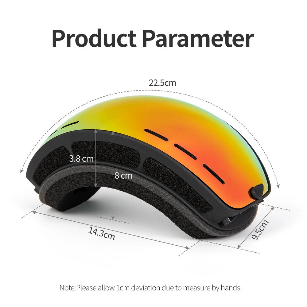 ArcticSphere Sphärische Skibrille mit Doppelscheibe – UV400, beschlagfreie Gläser