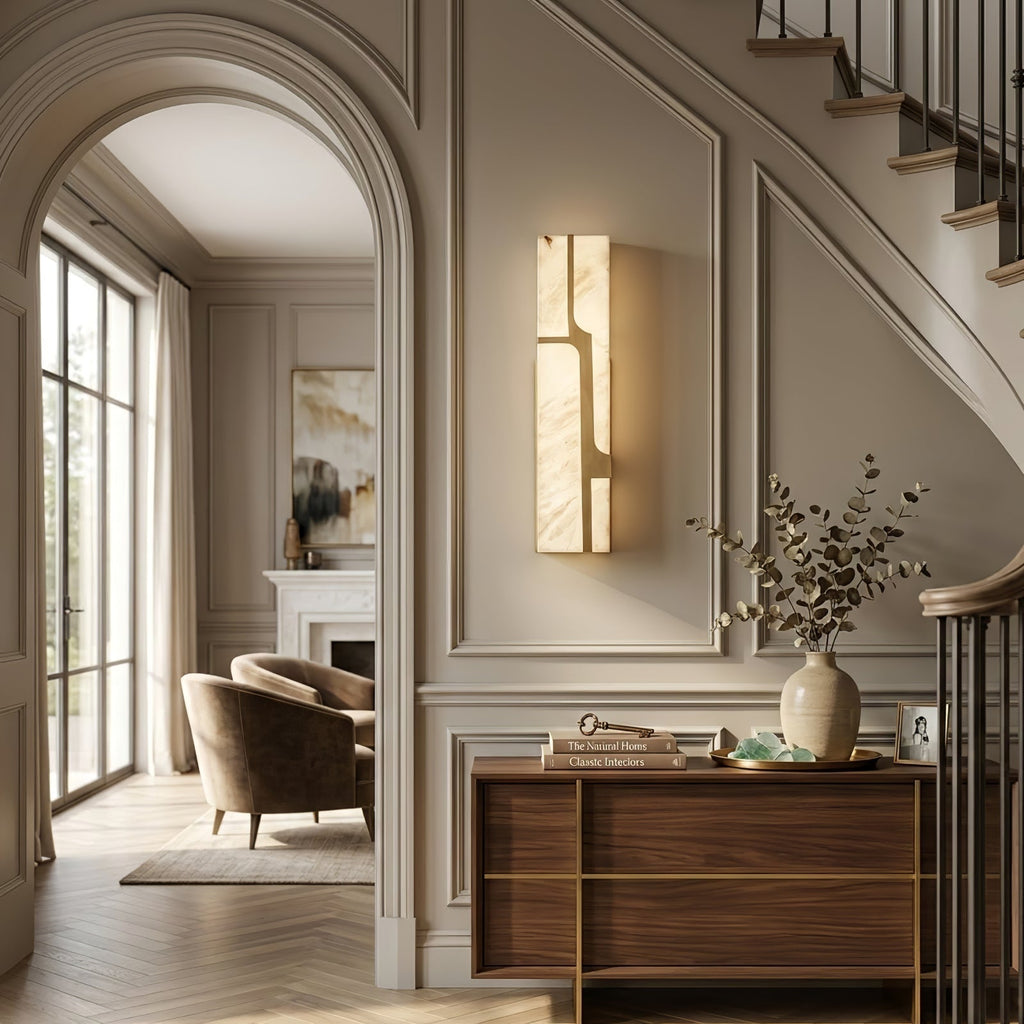 Ariel Modern Alabaster Column Sconce | wildoxy