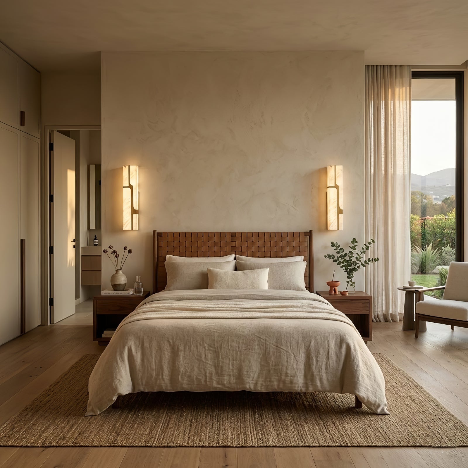 Ariel Modern Alabaster Column Sconce | wildoxy