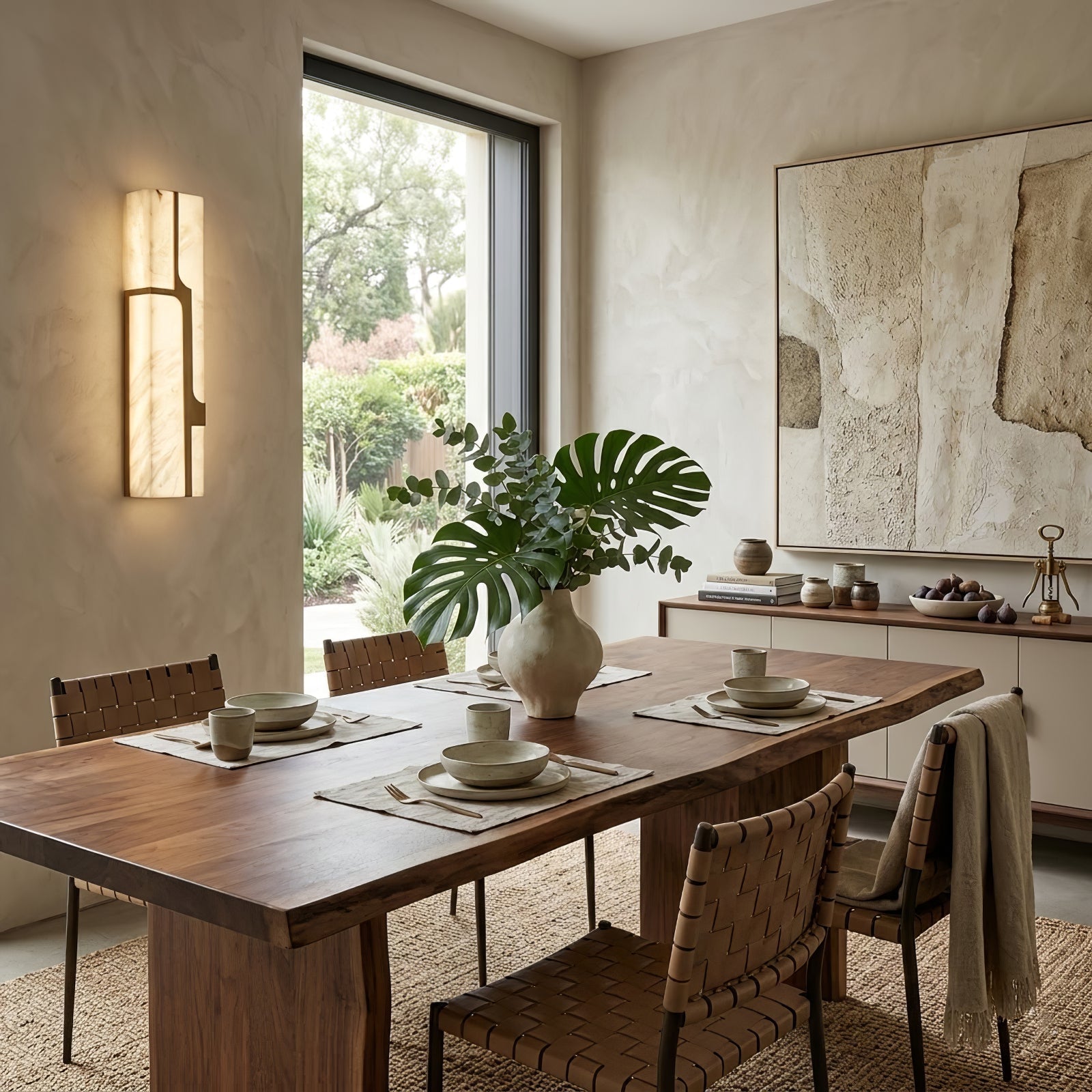 Ariel Modern Alabaster Column Sconce | wildoxy