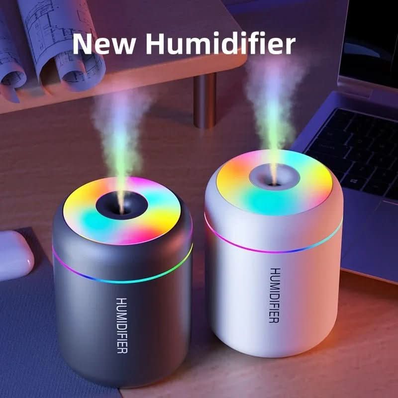 AromaMist Μίνι υγραντήρας USB 180ml — Εξαιρετικά ελαφρύς, 63g, με ενσωματωμένο φωτισμό LED