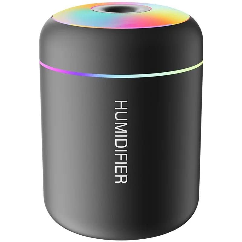 AromaMist Μίνι υγραντήρας USB 180ml — Εξαιρετικά ελαφρύς, 63g, με ενσωματωμένο φωτισμό LED