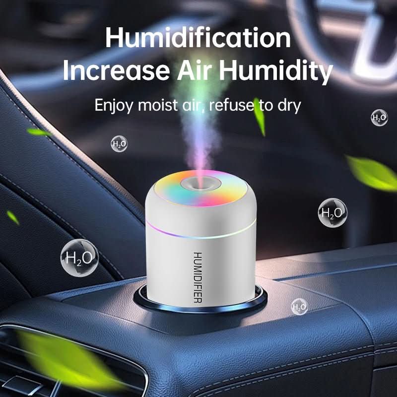 AromaMist Μίνι υγραντήρας USB 180ml — Εξαιρετικά ελαφρύς, 63g, με ενσωματωμένο φωτισμό LED