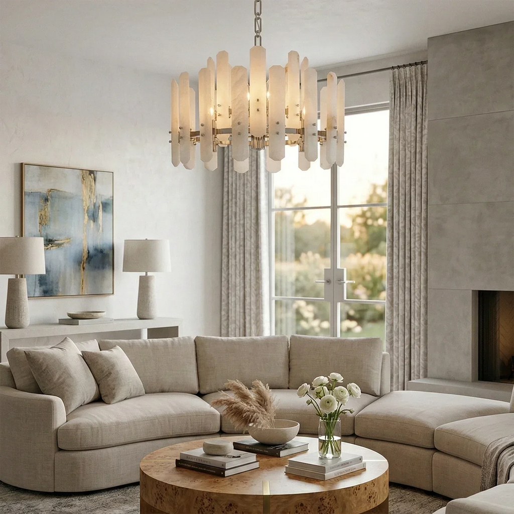Artisanal Alabaster Large Chandelier | wildoxy
