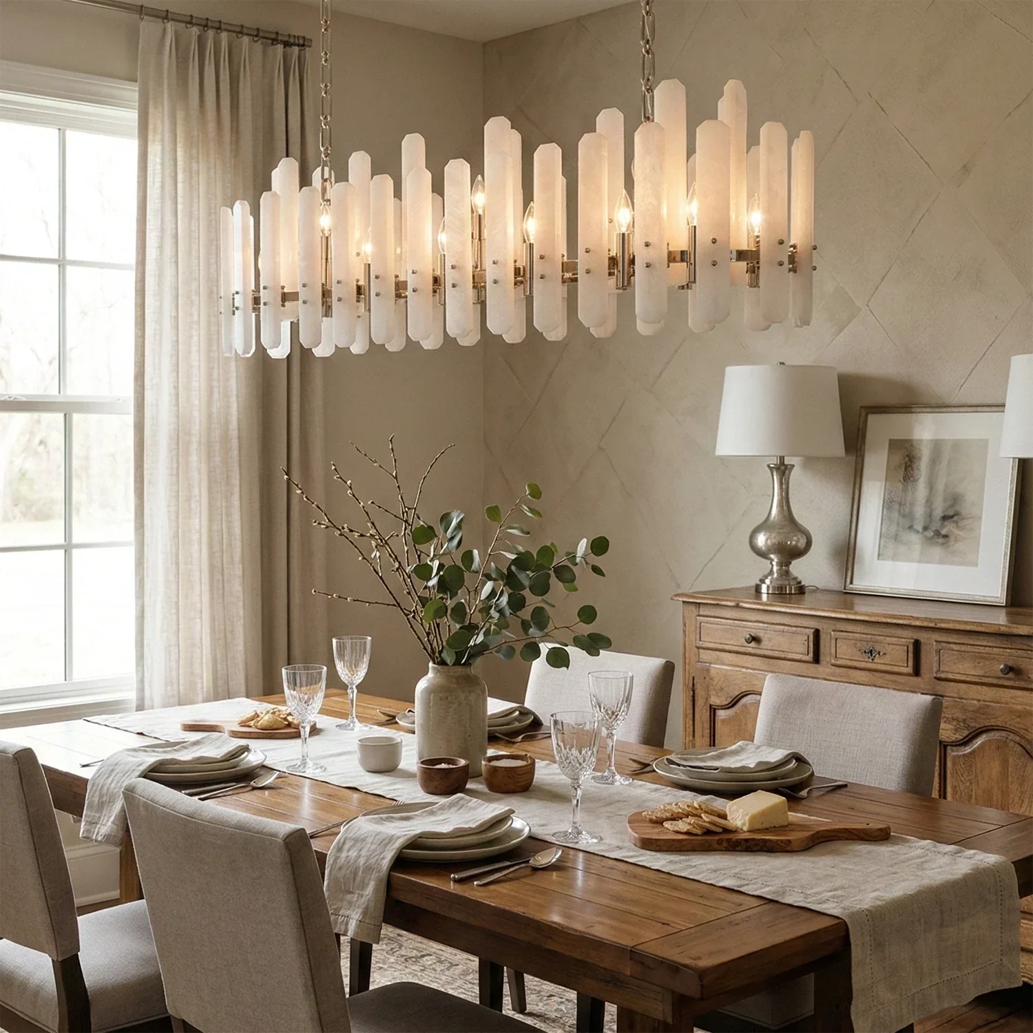 Artisanal Alabaster Large Chandelier | wildoxy