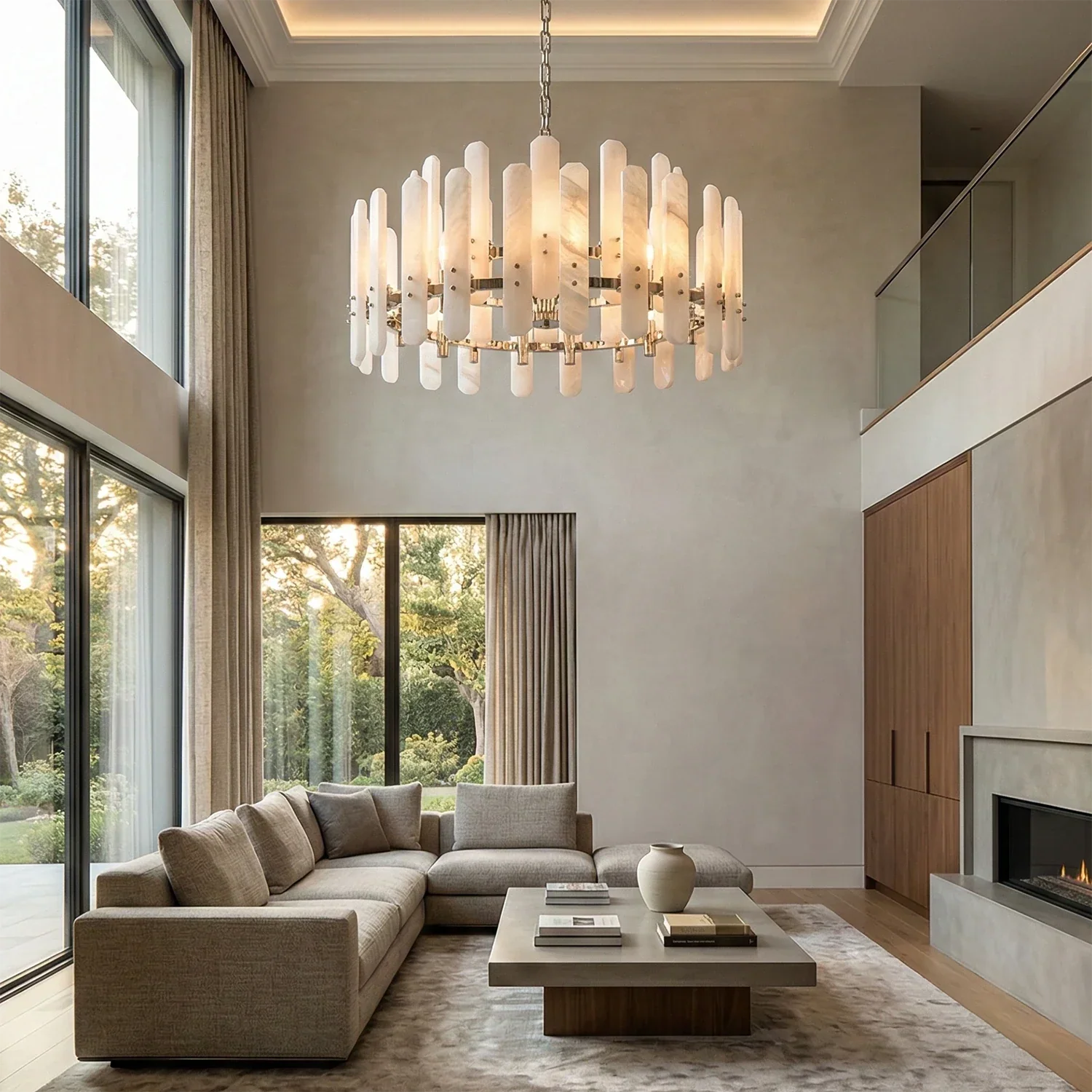 Artisanal Alabaster Large Chandelier | wildoxy
