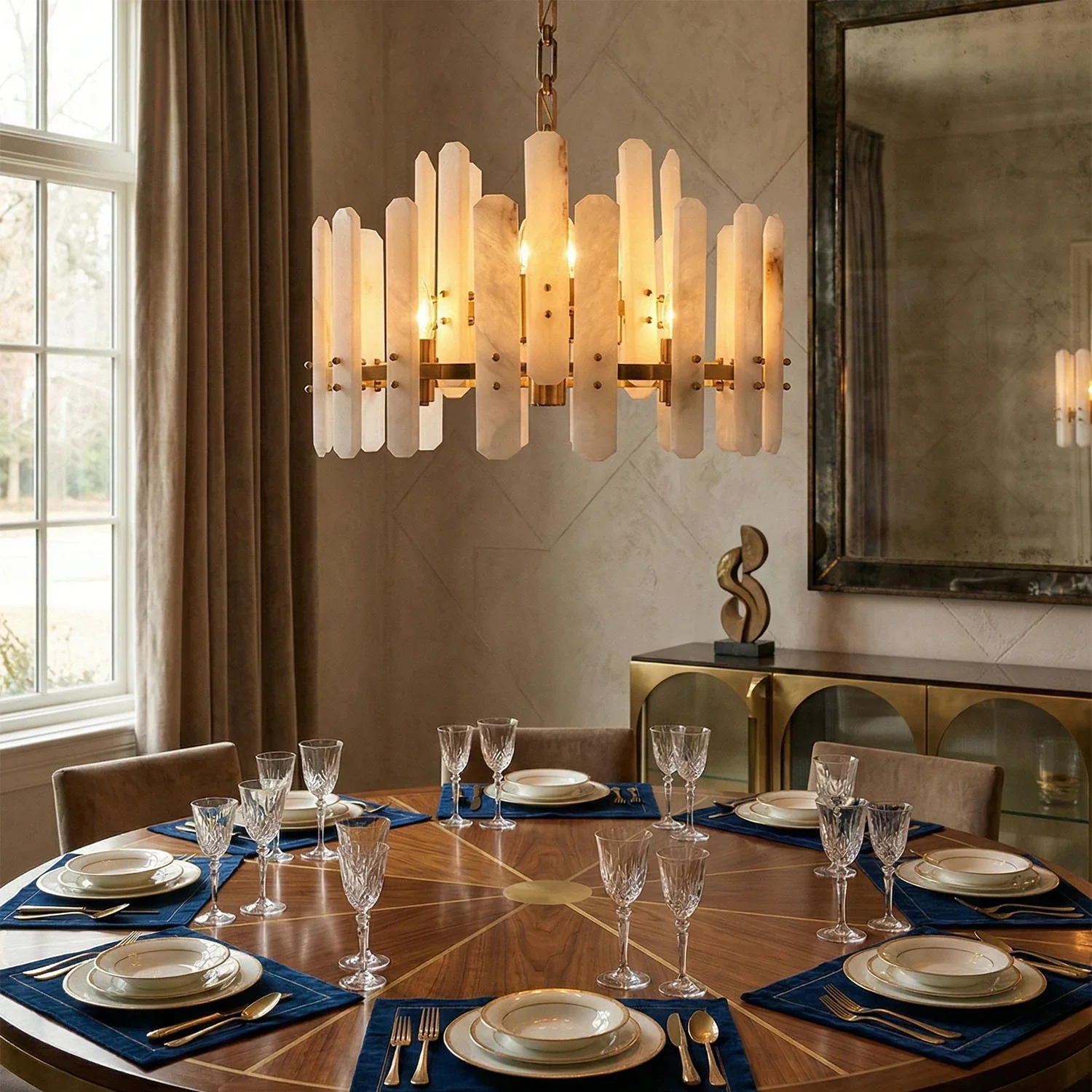Artisanal Alabaster Large Chandelier | wildoxy