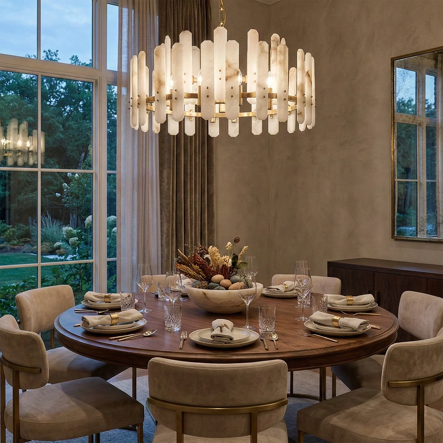 Artisanal Alabaster Large Chandelier | wildoxy