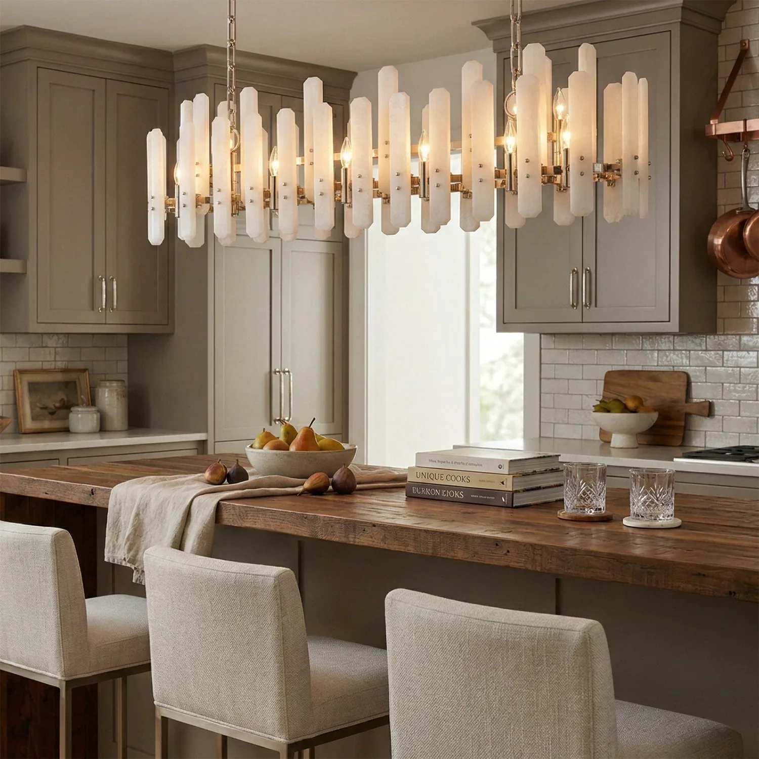 Artisanal Alabaster Large Chandelier | wildoxy