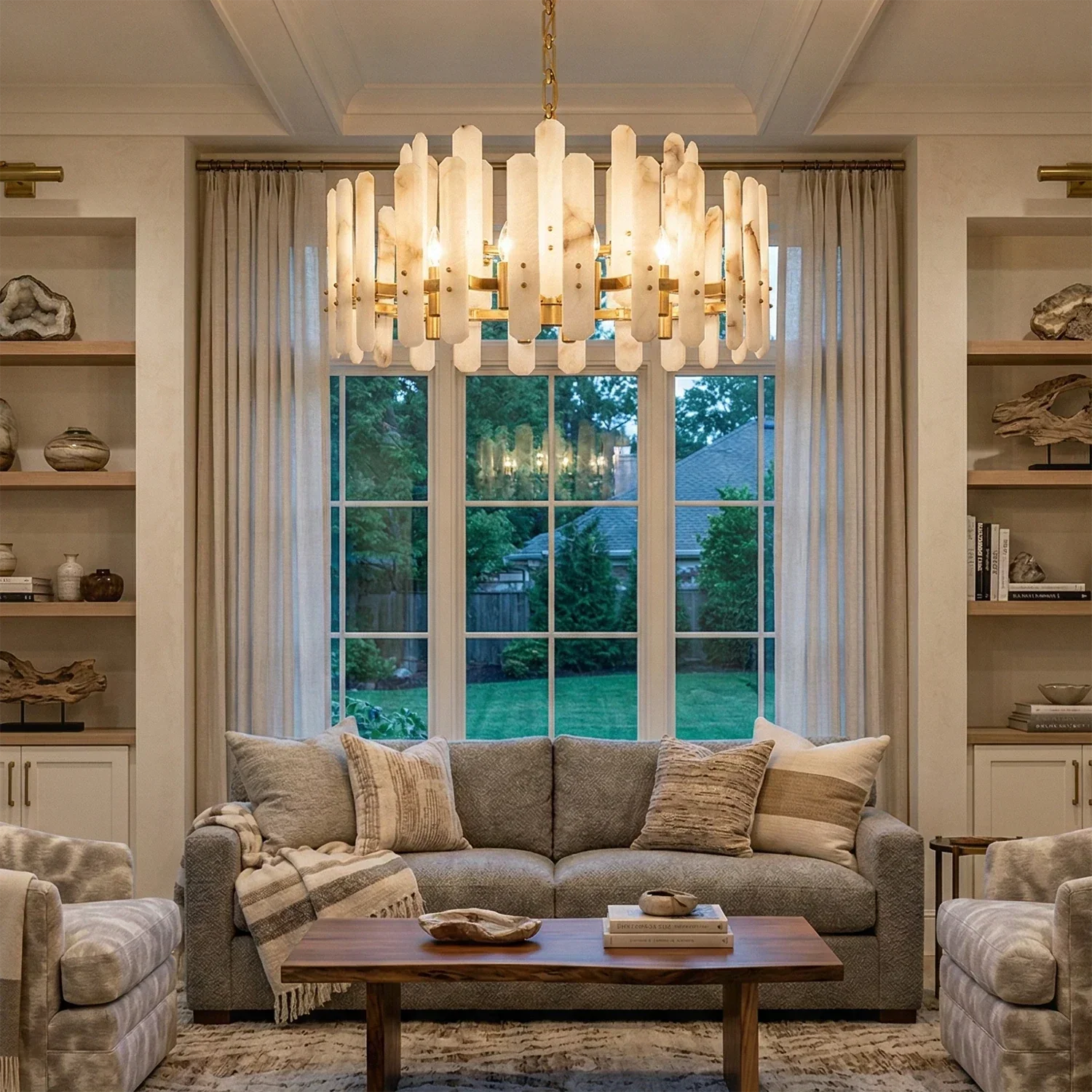 Artisanal Alabaster Large Chandelier | wildoxy