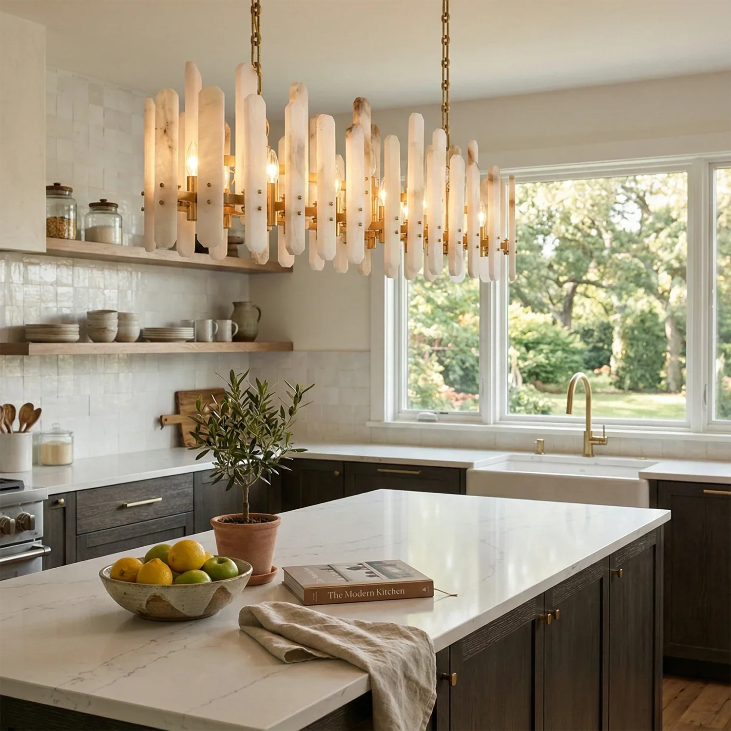 Artisanal Alabaster Large Chandelier | wildoxy