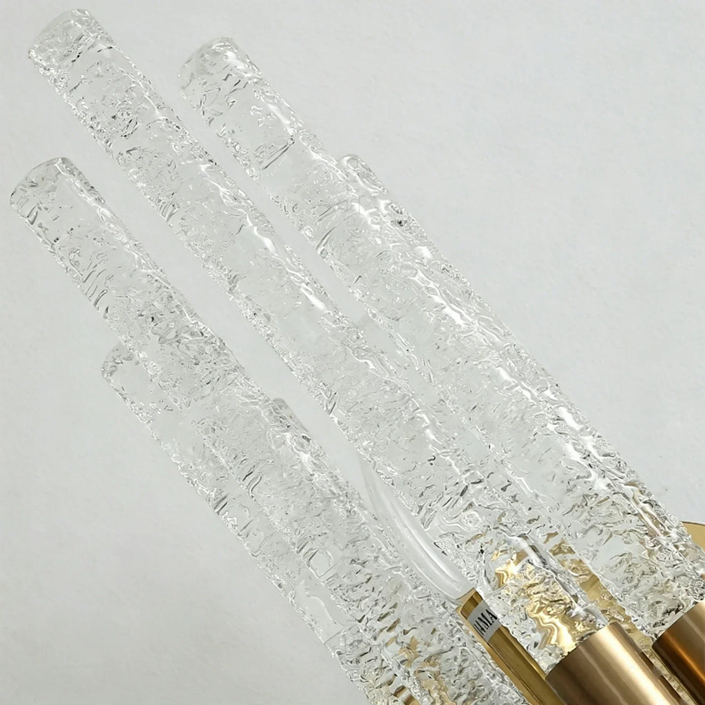 Artisanal Rippled Glass Wall Sconce | wildoxy