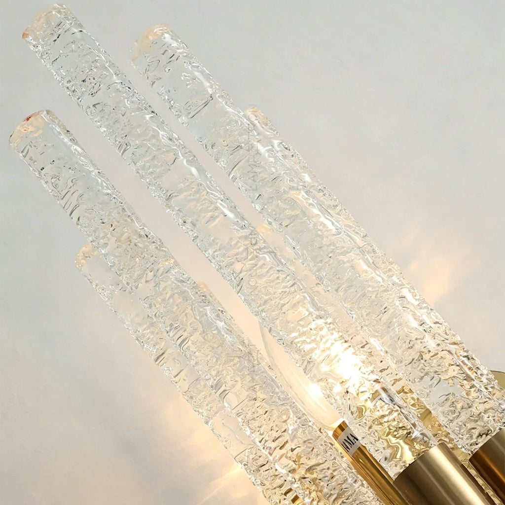 Artisanal Rippled Glass Wall Sconce | wildoxy