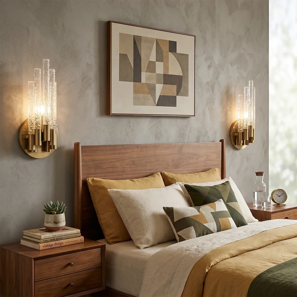 Artisanal Rippled Glass Wall Sconce | wildoxy