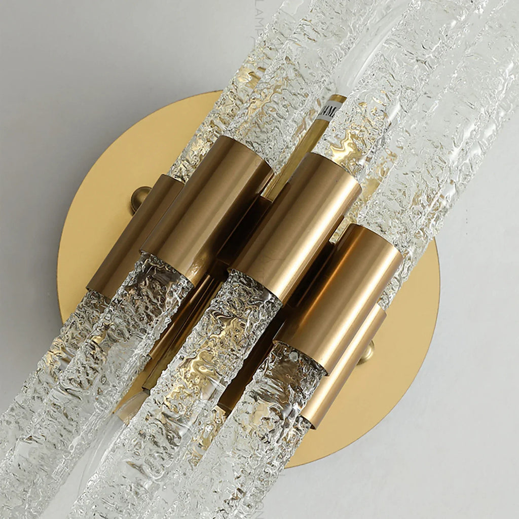 Artisanal Rippled Glass Wall Sconce | wildoxy