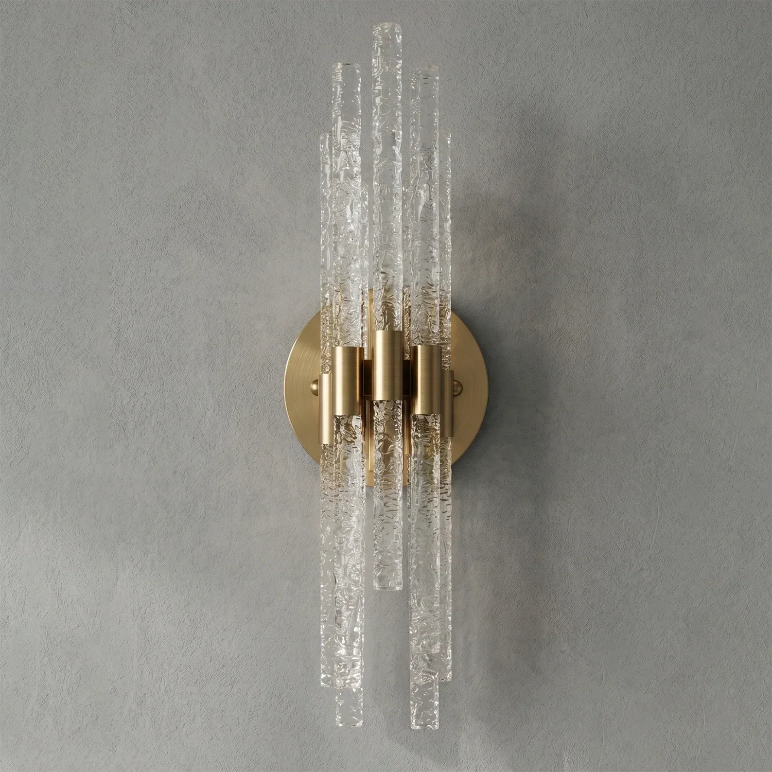Artisanal Rippled Glass Wall Sconce | wildoxy