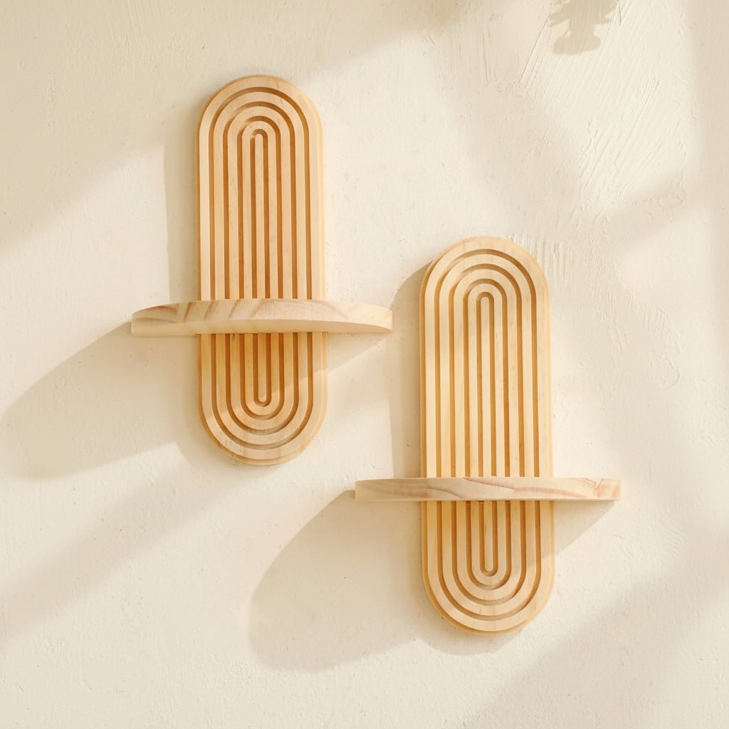 Geometryczne półki ścienne Artishelf — boho regał ekspozycyjny