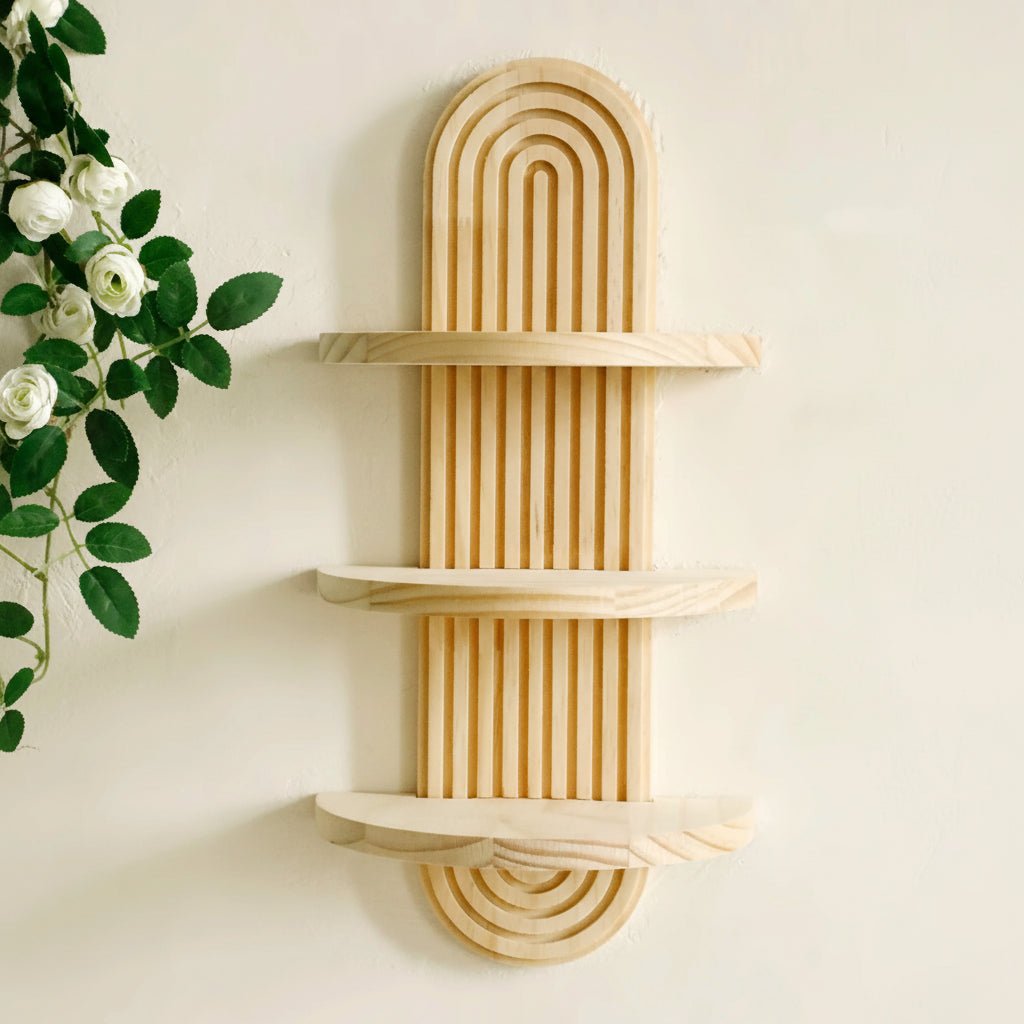 Geometryczne półki ścienne Artishelf — boho regał ekspozycyjny