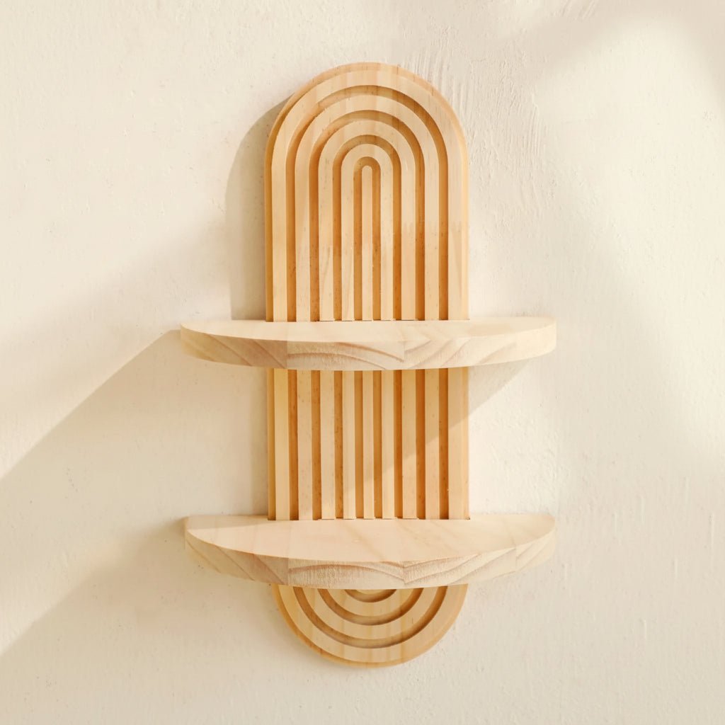 Geometryczne półki ścienne Artishelf — boho regał ekspozycyjny