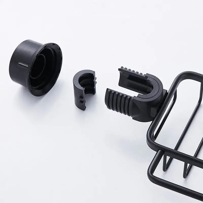 Stainless Steel Showerhead Shelf — No-Drill Soap Rack