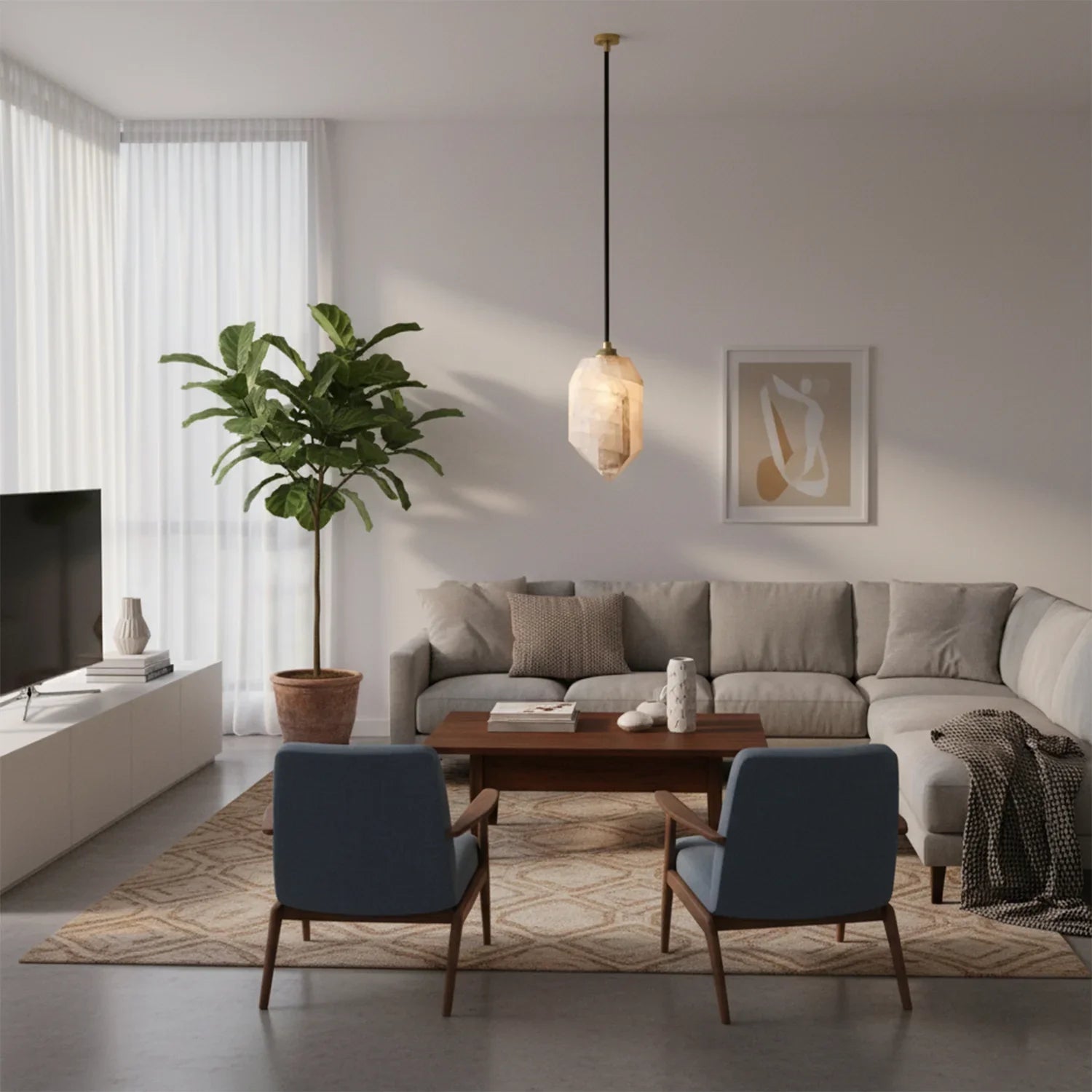 Aubrey Alabaster Pendant Light | wildoxy