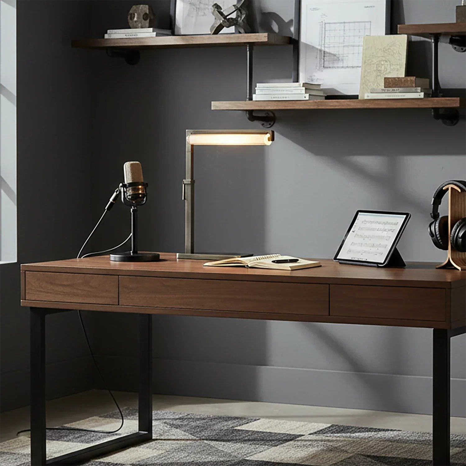 Audobos Glass Task Table Lamp | wildoxy