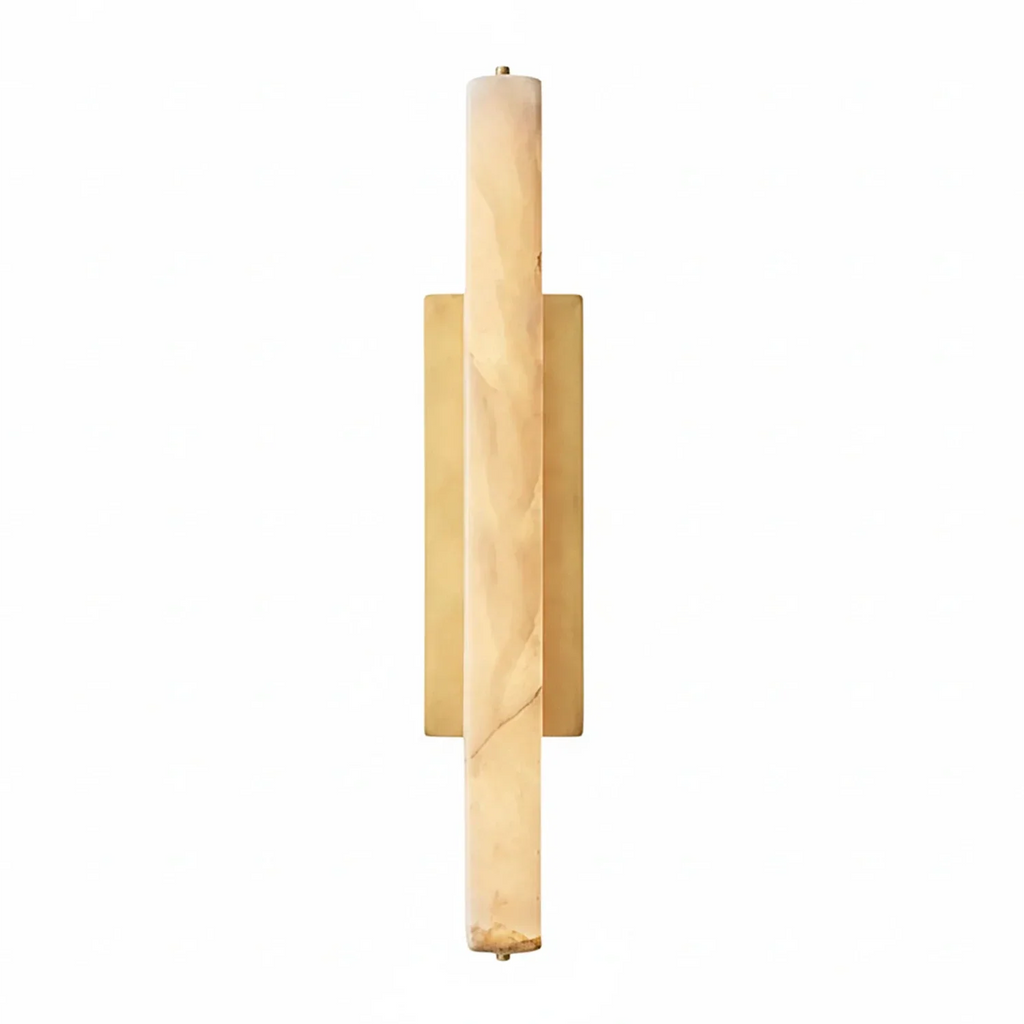 Audon Natural Linear Alabaster Stone Wall Sconce | wildoxy