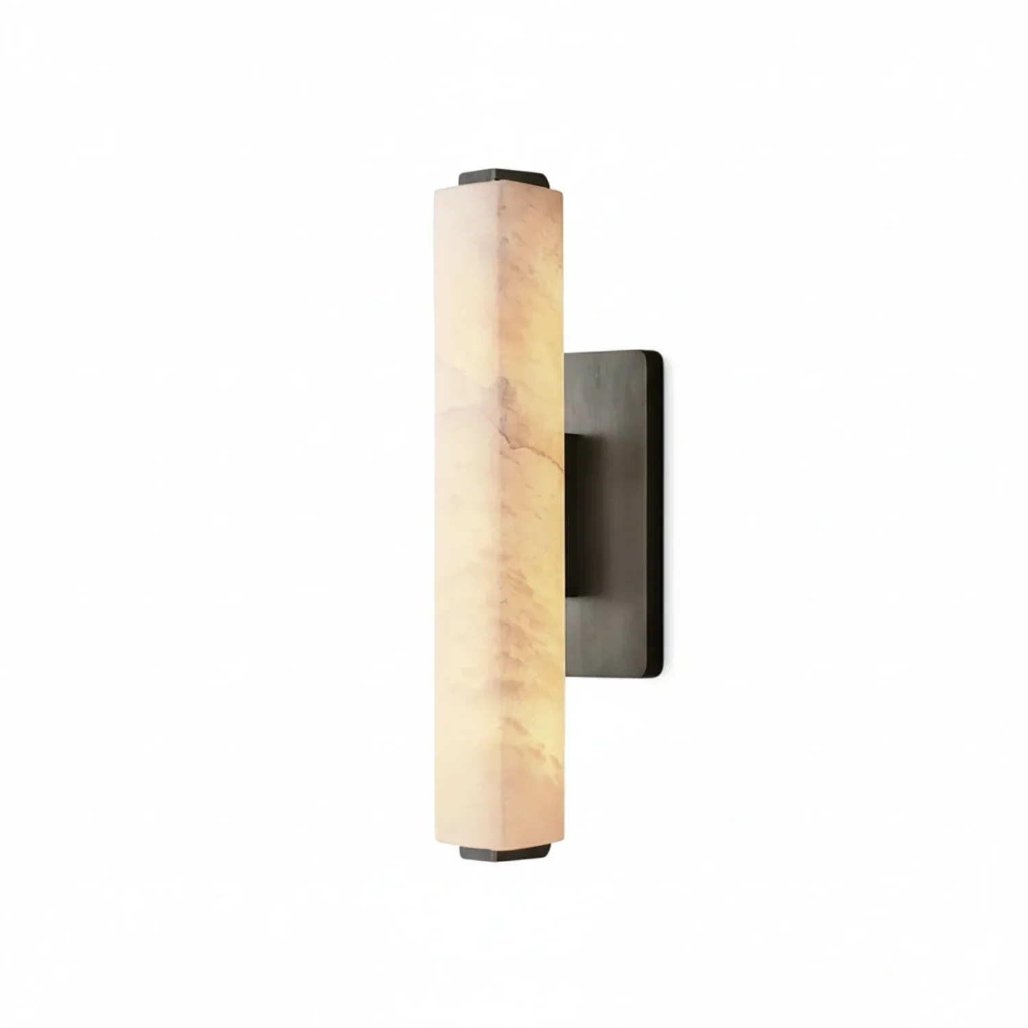 Audon Natural Linear Alabaster Stone Wall Sconce | wildoxy