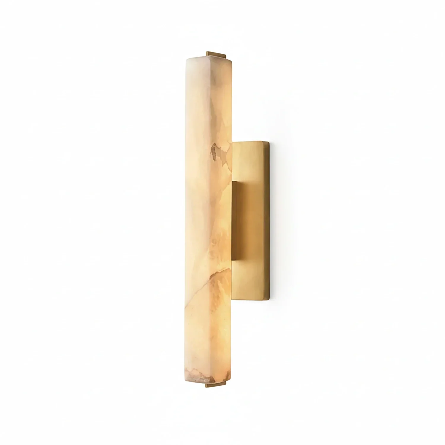 Audon Natural Linear Alabaster Stone Wall Sconce | wildoxy