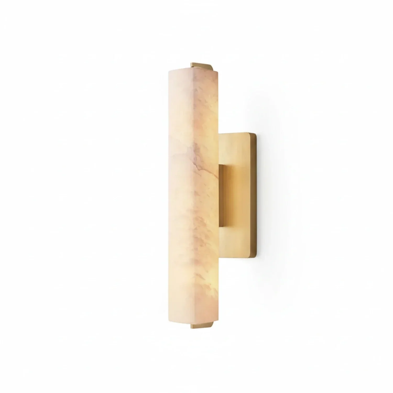 Audon Natural Linear Alabaster Stone Wall Sconce | wildoxy