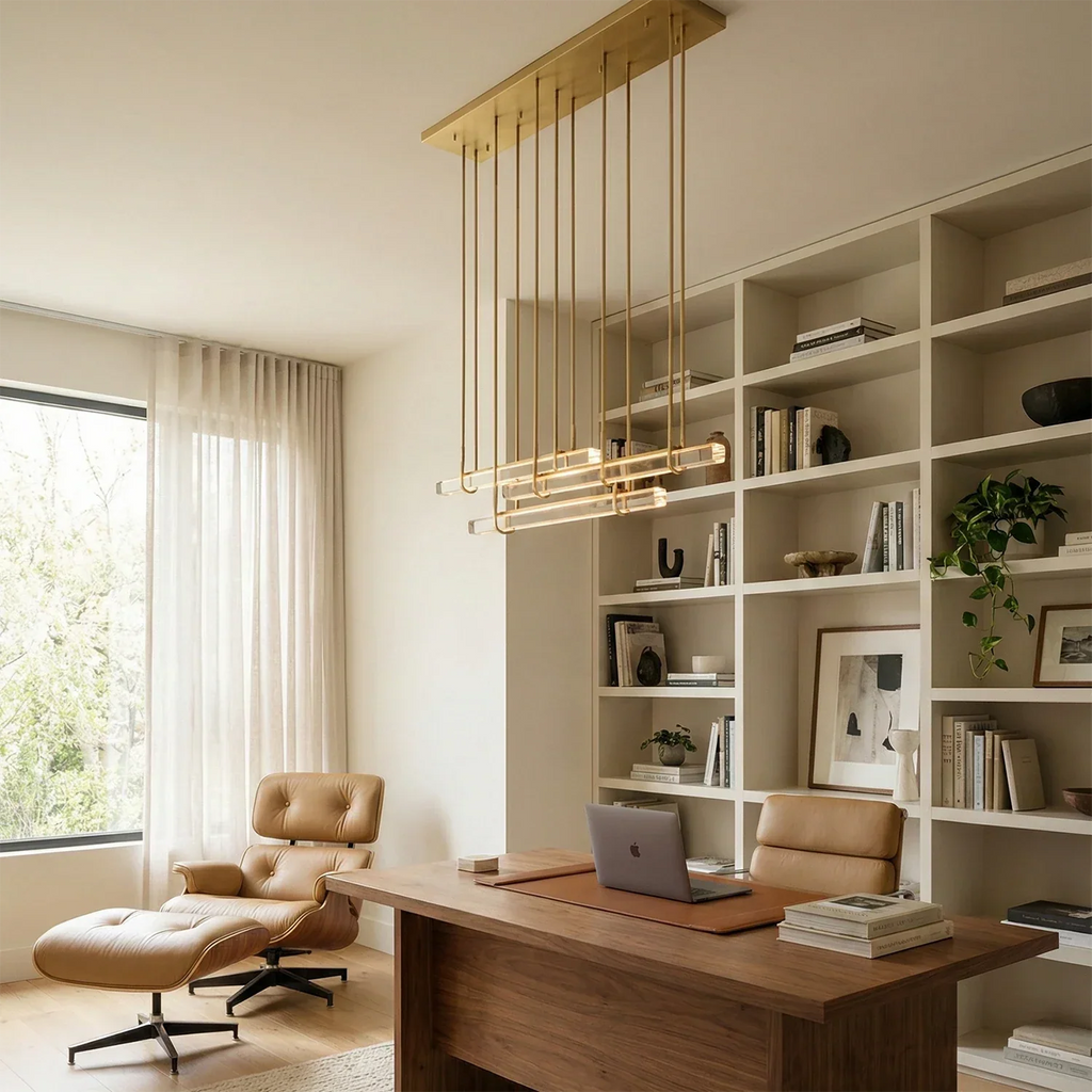 Audubon Crystal-Glow Multi-Bar Linear Chandelier | wildoxy